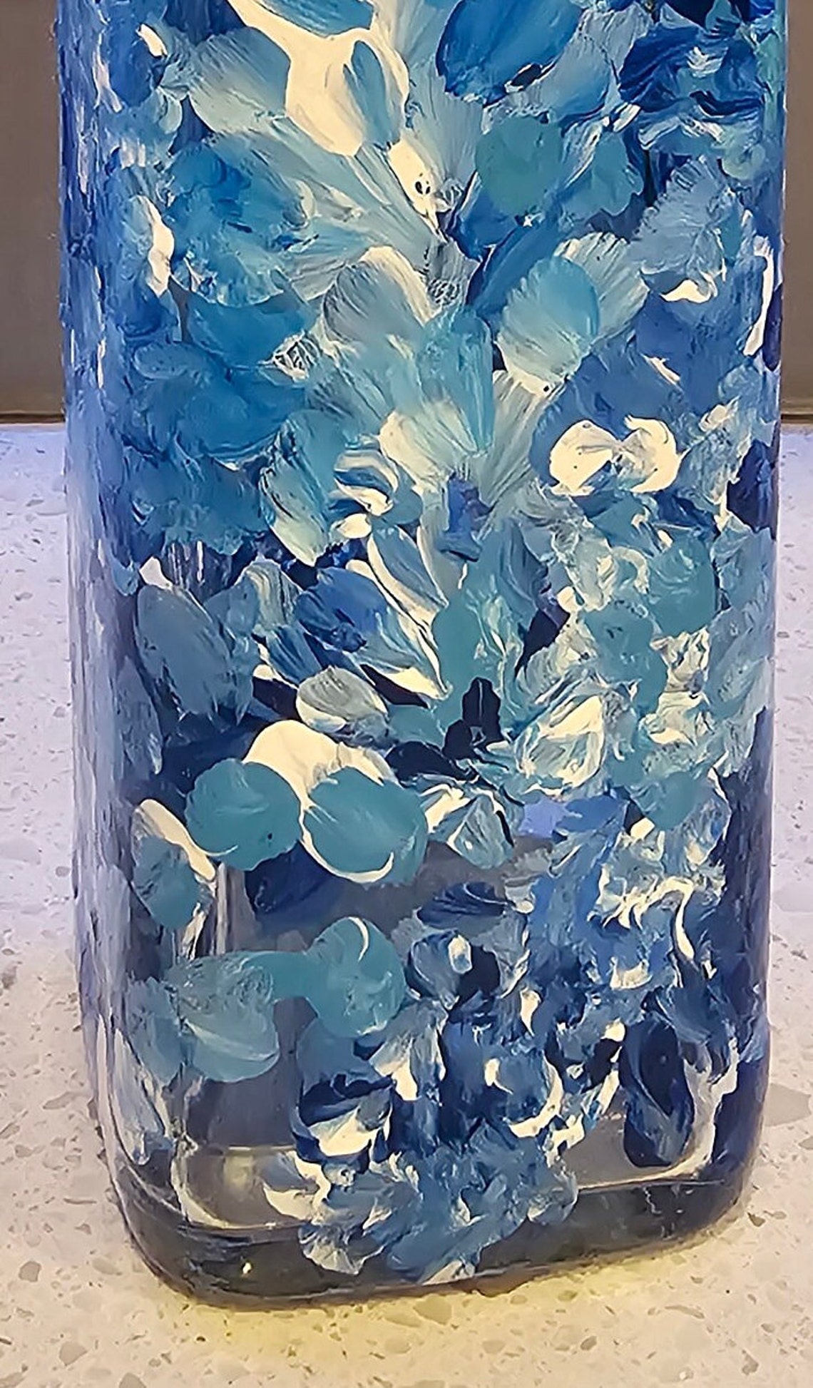 Hand Painted Glass Bottle - Etsy