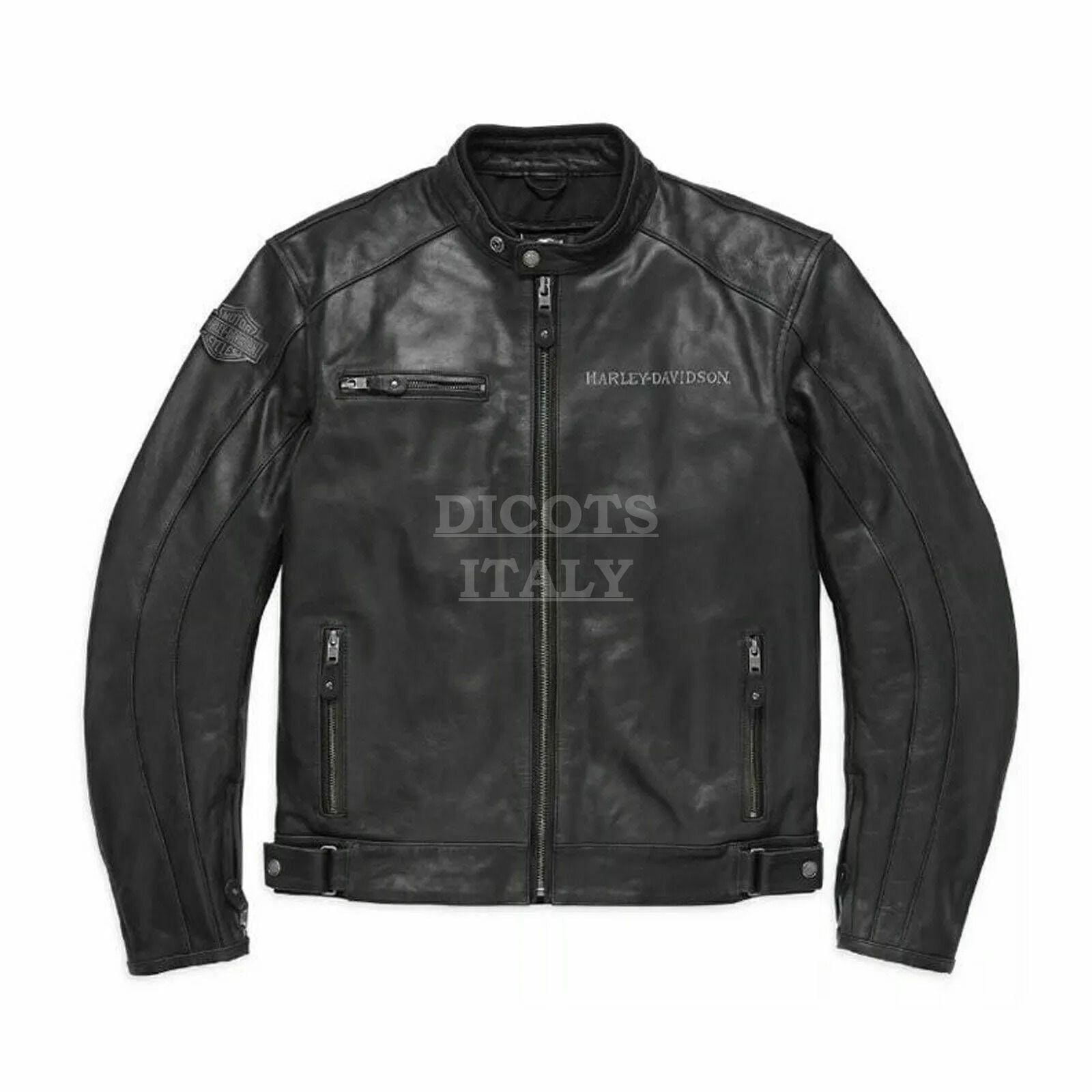 Harley Davidson Men s Blouson CUIR Skull Reflective Jacket Biker Leather Jacket Etsy