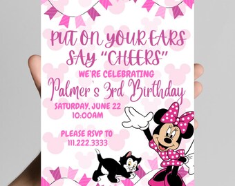 Editable Minnie Mouse Birthday Invitation | Digital Template | Instant Download