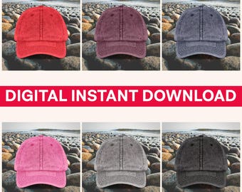 OTTO Cap · 18-1248 Vintage Front Panel Mockups, Digital Download listing File, Add your design and list faster