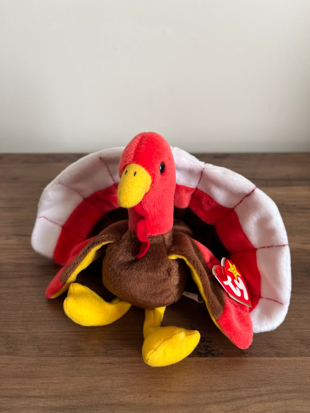 RARE Ty Beanie Baby GOBBLES the Turkey - Etsy
