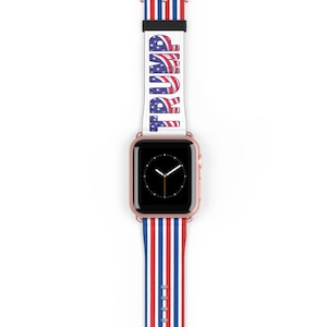 Pro Trump Faux Leather Watch Band Republican Watch Band Donald Trump Watch Band Political Watch Band for Apple Watch Ultra and SE Devices