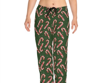 Christmas Candy Cane Pajama Pants Womens Christmas Pajama Pants White Christmas Pajama Pants Candy Cane Pajama Christmas Gift