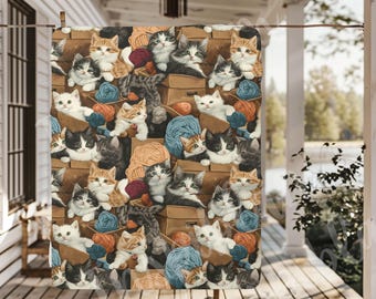 Cute Cat Blanket Sherpa Fleece Blanket for Cat Lovers Cute Cat Sherpa Fleece Blanket Minky Blanket Cat Mom Blanket Cat Mom Gift Cat Throw