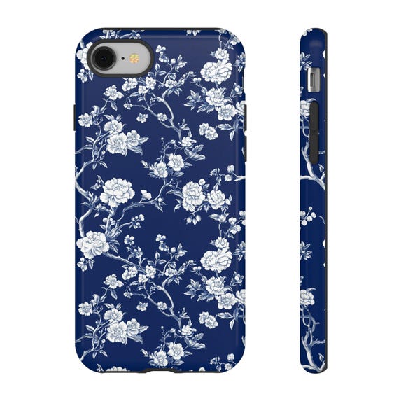 French Floral Phone Case Toile de Jouy French Tough Phone Case Floral Phone Case iPhone 15 14 13 12 11 X XR XS 8 7 Samsung ALLSizes