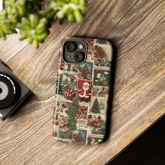 Vintage Christmas Phone Case Santa Phone Case iPhone cases Samsung cases Santa Christmas Tree Phone case Christmas Gift
