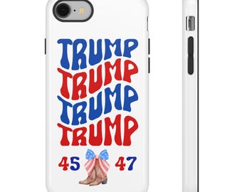 Coquette Trump Phone Case MAGA 2024 Trump 2024 Gift Trump Supporter iphone Phone Case 45 47 Trump For President Tough Case Samsung