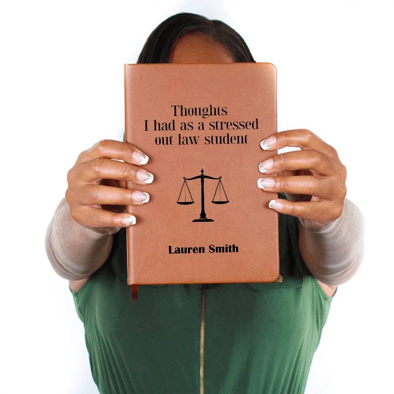 Personalized Law Student Leather Journal Law School Journal Custom New Law Student Gift image 10
