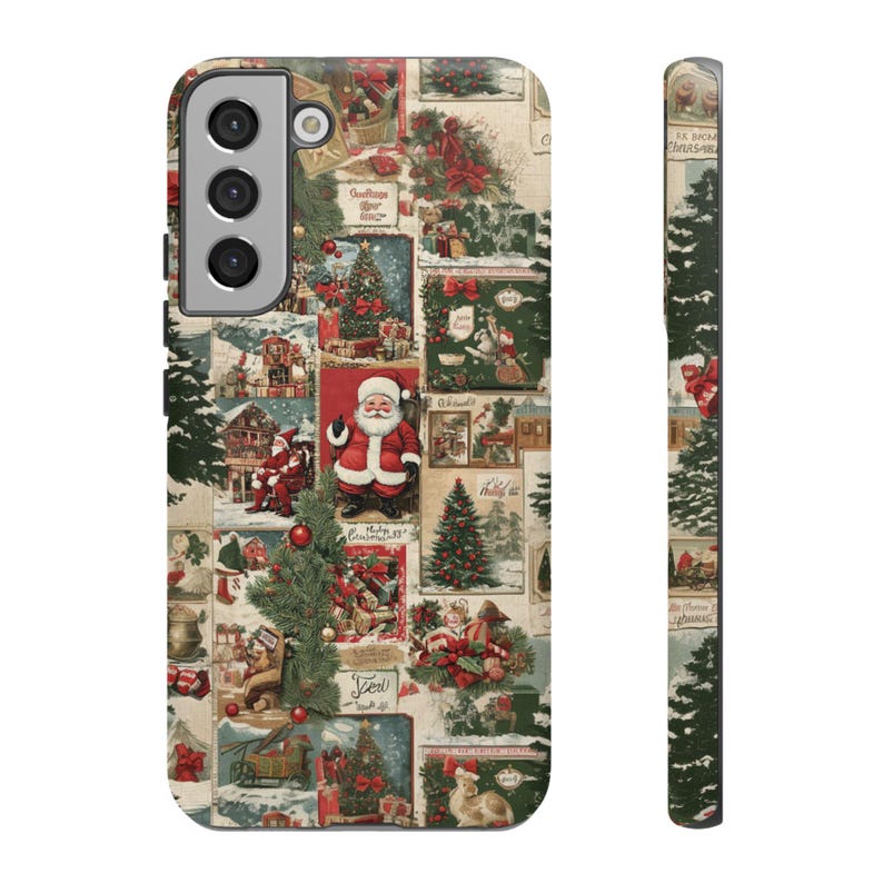 Vintage Christmas Phone Case Santa Phone Case iPhone cases Samsung cases Santa Christmas Tree Phone case Christmas Gift image 8