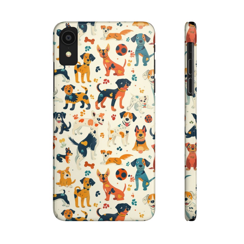 Cute Dog Phone Case iPhone Case 15, 14, 13, 12, 11, X, XR, XS, 8, 7 ALL Sizes Cute Gift for Her Custom Gift New Dog Lover Gift Dog Mom image 8