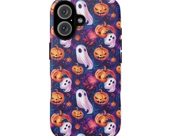 Coquette Pink Halloween Phone Case Halloween Collage Phone Case Tough Phone Case Compatible with iPhone & Samsung Pink Cute Halloween Gift