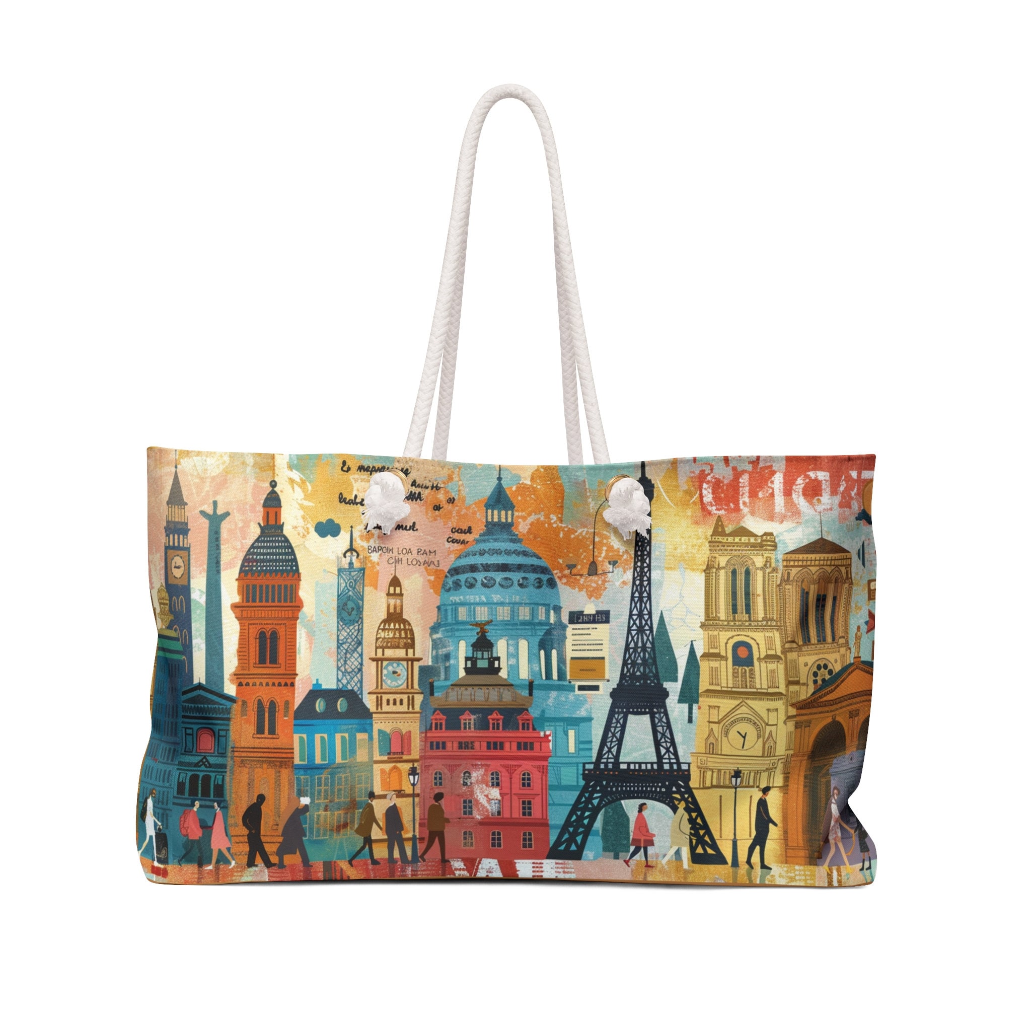 Paris Bag Cute Gift for Her Canvas Tote Bag Boho Print Bag Floral Print Mother's Day Gift for Mom The Tote Bag Gifts for Mom