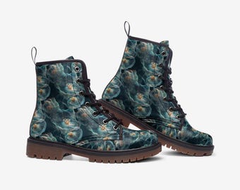 Jellyfish Combat Boots Marine Boots Casual Vegan Leather Lightweight boots
