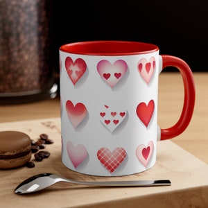 Chic Hearts Mug, hearts mug, love mug, hearts gift, valentines gift, valentines mug, valentines day, gift for girlfriend, gift for mom