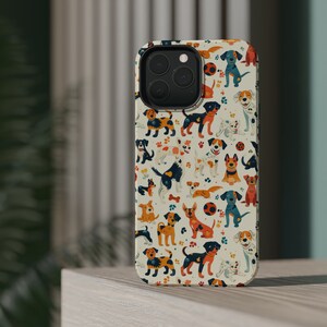 Süße Hunde MagSafe Tough Case iPhone 15,14,13 Alle Modelle Niedlicher Hundeliebhaber Telefonkasten Hund Mama Geschenk Hund Mama Handyhülle Hund Papa Geschenk Bild 1