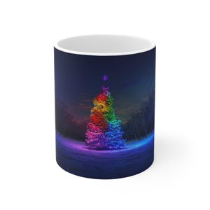 Christmas Tree Mug 11oz Christmas Tree Mug Pride Christmas Tree Coffee Mug Christmas Gift for Her Coffee Mug Christmas Gift for Him