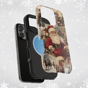 Vintage Santa MagSafe Phone Case Vintage Christmas Phone Case Vintage Santa Phone Case iPhone Phone Case Magsafe Tough Case Christmas Gift image 4