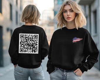 Trump Dance QR Code Sweatshirt Comfort Colors Shirt Viral Trump Dance YMCA QR Code Sweatshirt Trump Dance Funny Trump Sweatshirt Maga