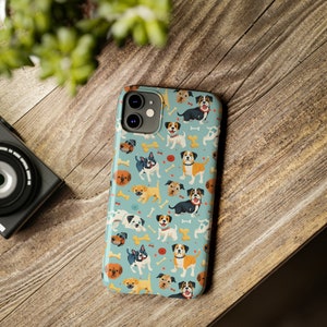 Jolie coque de téléphone pour chien, coque pour iPhone 15, 14, 13, 12, 11, X, XR, XS, 8, 7 toutes les tailles Joli cadeau pour elle, cadeau personnalisé, nouveau cadeau pour les amoureux des chiens, maman de chien image 2