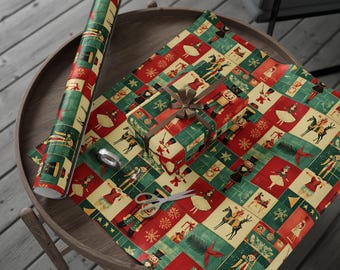 Vintage Nutcracker Wrapping Papers Nutcracker Gift Wrap Christmas Gift Wrap
