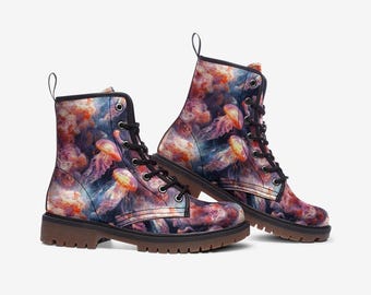 Jellyfish Combat Boots Marine Boots Casual Vegan Leather Lightweight boots