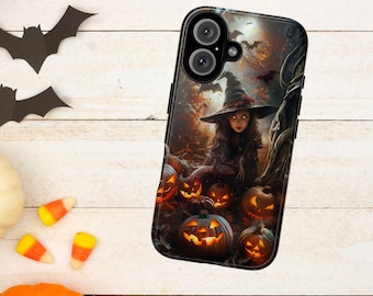 Witch Phone Case Halloween Phone Case Tough Phone CaseCase iPhone cases ALL SIZES Samsung Halloween Gift for Her Scary Pumpkin