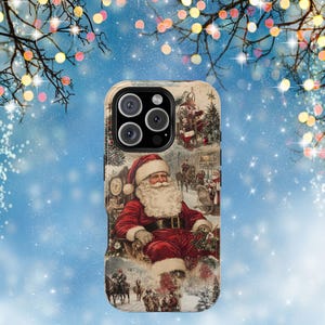 Vintage Santa MagSafe Phone Case Vintage Christmas Phone Case Vintage Santa Phone Case iPhone Phone Case Magsafe Tough Case Christmas Gift image 5