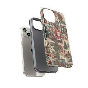 Vintage Christmas Phone Case Santa Phone Case iPhone cases Samsung cases Santa Christmas Tree Phone case Christmas Gift image 4