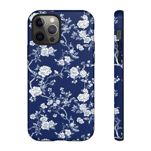 Coque de portable à fleurs en toile de Jouy, française, solide, coque de portable à fleurs, française pour iPhone 15 14 13 12 11 X XR XS 8 7 Samsung toutes les tailles image 9