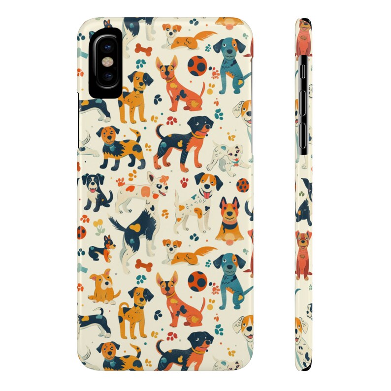 Cute Dog Phone Case iPhone Case 15, 14, 13, 12, 11, X, XR, XS, 8, 7 ALL Sizes Cute Gift for Her Custom Gift New Dog Lover Gift Dog Mom image 5