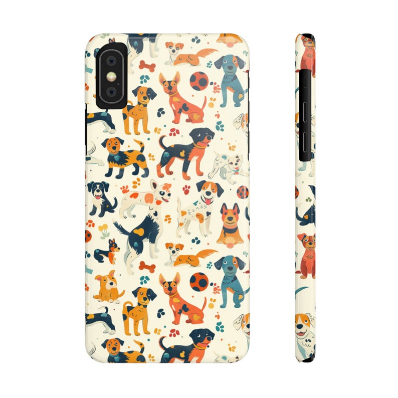 Cute Dog Phone Case iPhone Case 15, 14, 13, 12, 11, X, XR, XS, 8, 7 ALL Sizes Cute Gift for Her Custom Gift New Dog Lover Gift Dog Mom image 6
