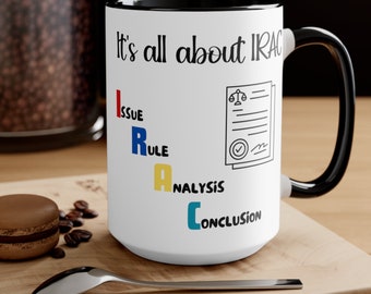 IRAC Law Student Mug law student gifts personalized mug law school graduation gifts personalized gift bar exam new custom lawyer mug