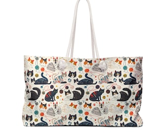 Large Cat Bag Cute Gift for Her Cat Lover Gift Cat Mom Gift Cat Dad Gift Mother&#39;s Day Gift for Mom Cat Lover Bag Cat Gifts The Tote Bag