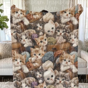 Cute Cat Blanket Sherpa Fleece Blanket for Cat Lovers Cute Cat Sherpa Fleece Blanket Minky Blanket Cat Mom Blanket Cat Mom Gift Cat Throw