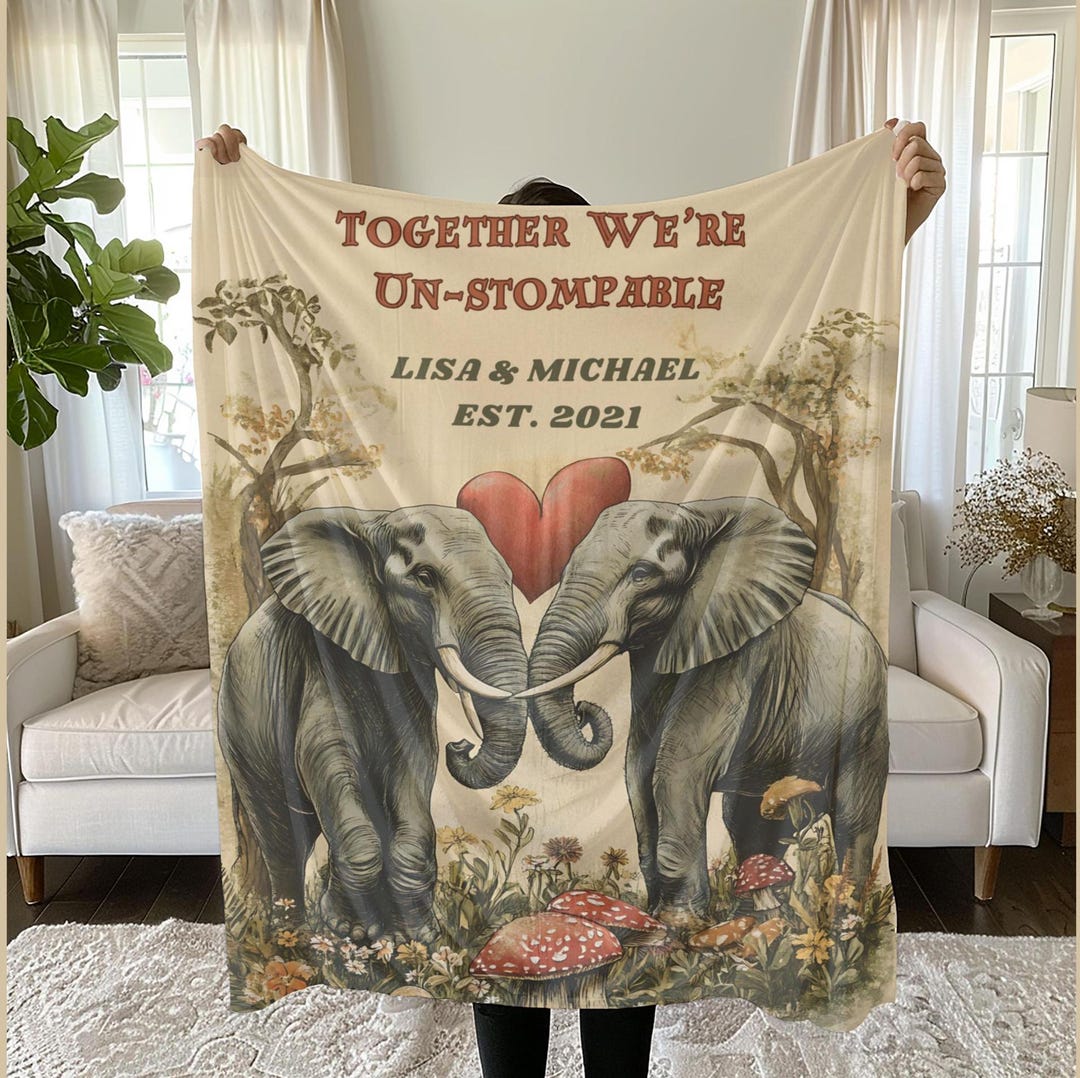 Elephant Embrace Quilted Blanket NCU0DV068 main image 1