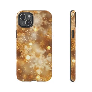 Snowflakes Phone Case Christmas Glitter Phone Case iPhone Tough Phone Cases Samsung All Sizes Christmas Phone Case Christmas Gift for Her