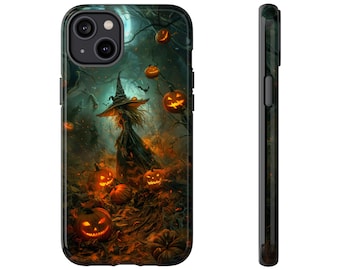 Witch Phone Case Halloween Phone Case Tough Phone CaseCase iPhone cases ALL SIZES Samsung Halloween Gift for Her Scary Pumpkin