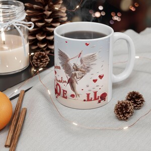 Custom Valentines Day Mug Custom Valentines Mug Love Mug Couples Mug Cupid Mug Anniversary Gift Valentines Gift for Her Heart Mug