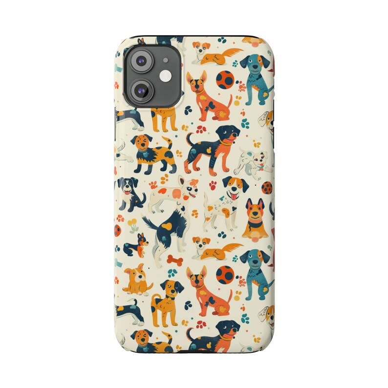 Cute Dog Phone Case iPhone Case 15, 14, 13, 12, 11, X, XR, XS, 8, 7 ALL Sizes Cute Gift for Her Custom Gift New Dog Lover Gift Dog Mom image 10
