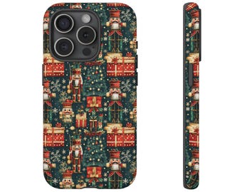 Christmas Nutcracker Phone Case Christmas Phone Case iPhone Tough Phone Cases Samsung Nutcracker Phone Case Christmas Gift