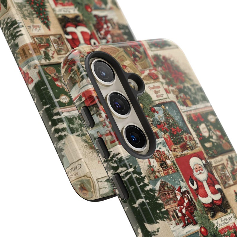 Vintage Christmas Phone Case Santa Phone Case iPhone cases Samsung cases Santa Christmas Tree Phone case Christmas Gift image 9