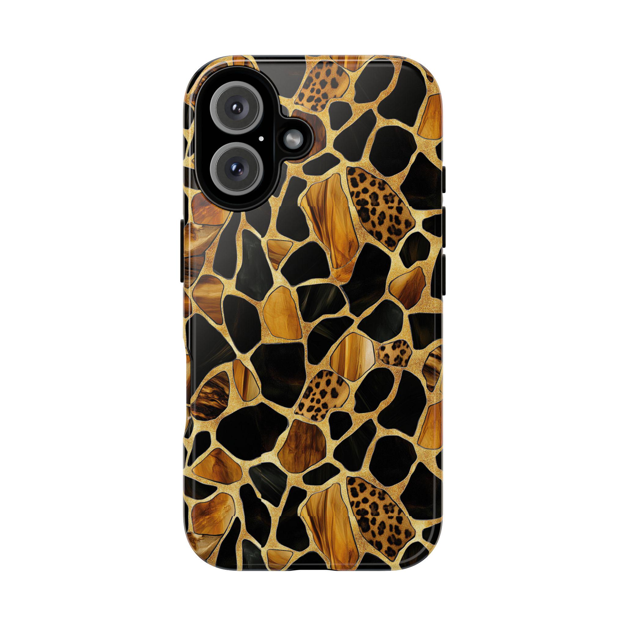 Gold Glitter Leopard Print Phone Case Animal Print Phone Case Cheetah Phone Case Animal Lover Phone Case