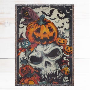 Halloween Woven Blankets Skull Blanket