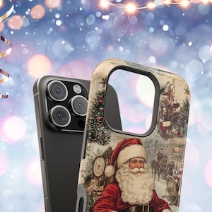 Vintage Santa MagSafe Phone Case Vintage Christmas Phone Case Vintage Santa Phone Case iPhone Phone Case Magsafe Tough Case Christmas Gift image 6