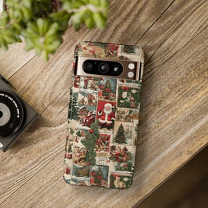 Vintage Christmas Phone Case Santa Phone Case iPhone cases Samsung cases Santa Christmas Tree Phone case Christmas Gift image 6