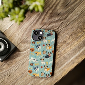 Jolie coque de téléphone pour chien, coque pour iPhone 15, 14, 13, 12, 11, X, XR, XS, 8, 7 toutes les tailles Joli cadeau pour elle, cadeau personnalisé, nouveau cadeau pour les amoureux des chiens, maman de chien image 6