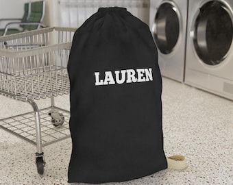 Personalized Laundry Bag - Large Laundry Bag with Name -Custom Clothes Hamper - Laundry Bag with Name - College Dorm Laundry Bag