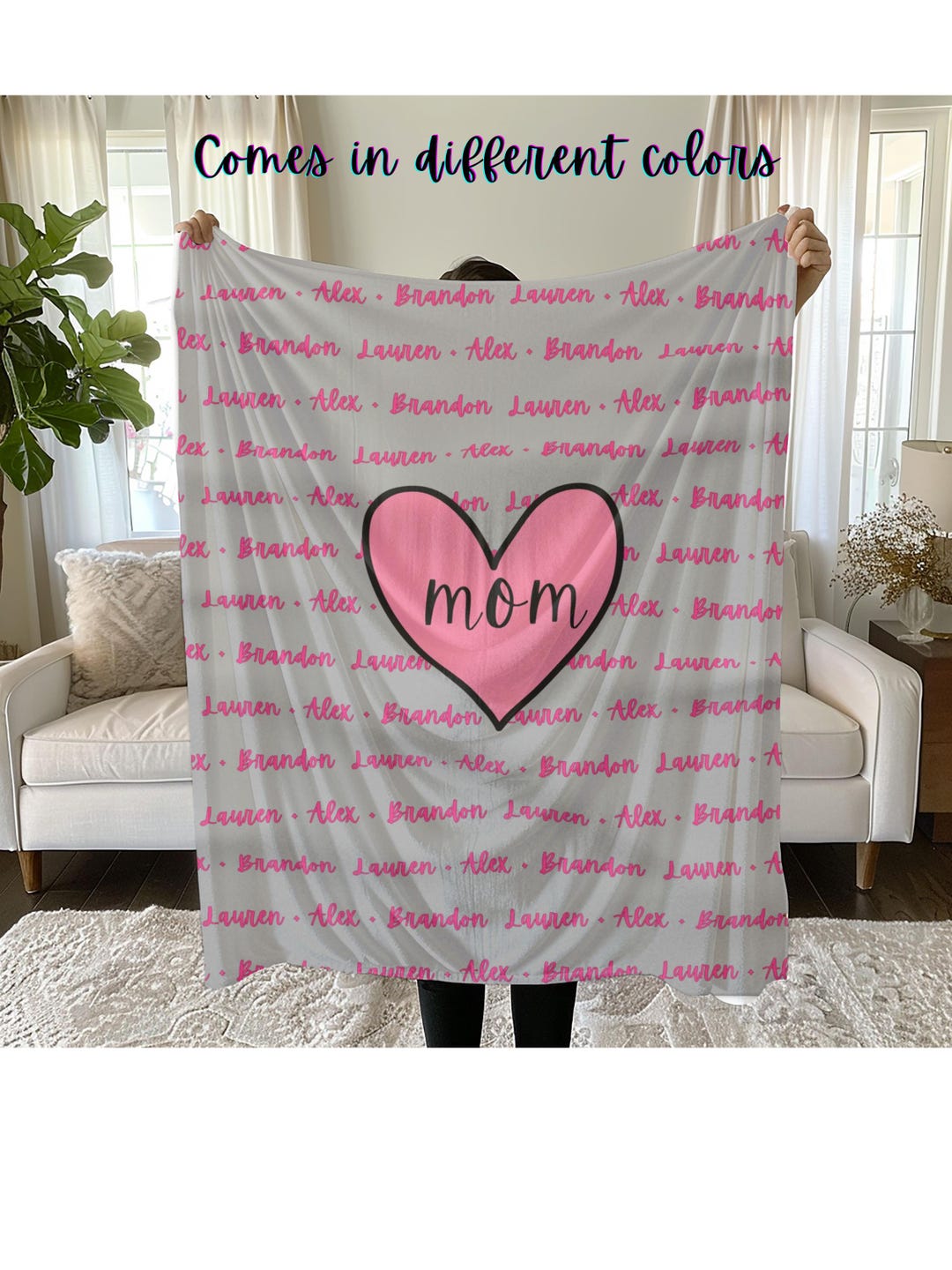 Personalized Mom Blanket Custom Blanket for Mom for Valentines Mothers ...