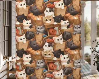 Cute Cat Blanket Sherpa Fleece Blanket for Cat Lovers Cute Cat Sherpa Fleece Blanket Minky Blanket Cat Mom Blanket Cat Mom Gift Cat Throw