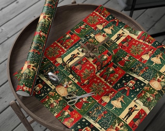 Vintage Nutcracker Wrapping Papers Nutcracker Gift Wrap Christmas Gift Wrap